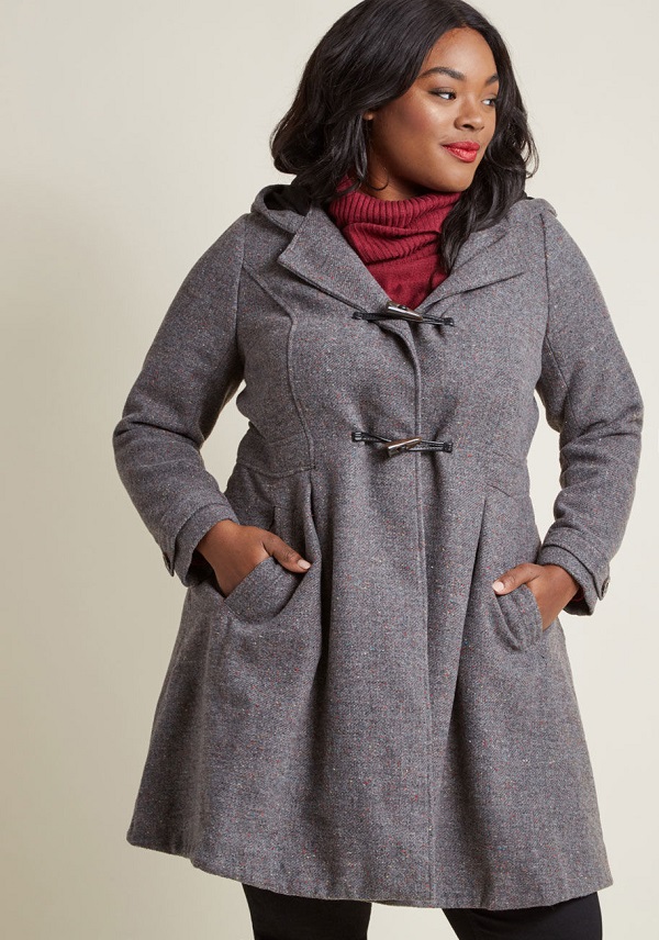 Plus Size Women's Winter Coats Plus Size Swing Coats for Women - The Untidy Closet