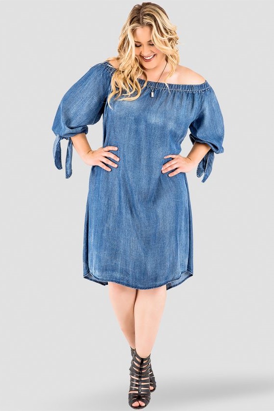 Plus Size Denim Maxi Dresses for Women ...